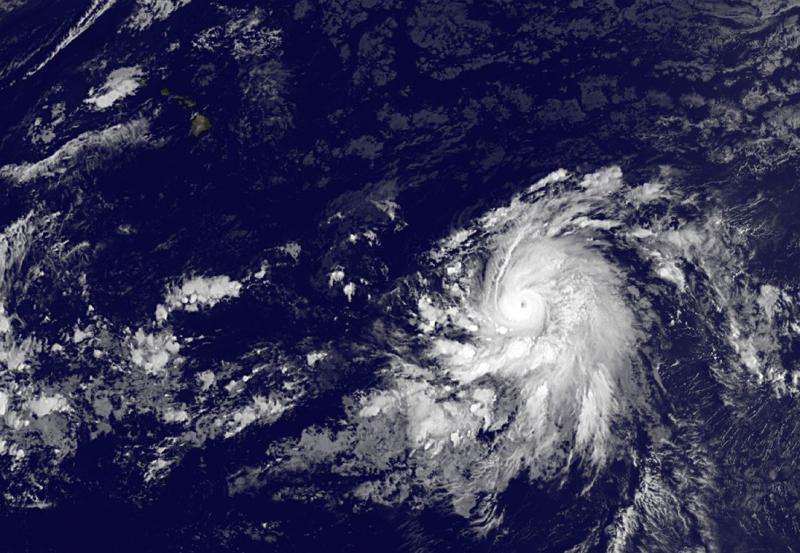 Satellite animation shows Olaf grow into a major hurricane