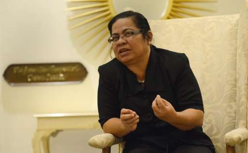 Special Envoy of Kiribati, Teekoa Luta speaks during an interview with AFP in Jaipur