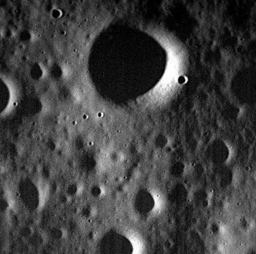 This image obtained from NASA on April 30, 2015 shows the surface of Mercury in one of the last images taken by the MESSENGER sp