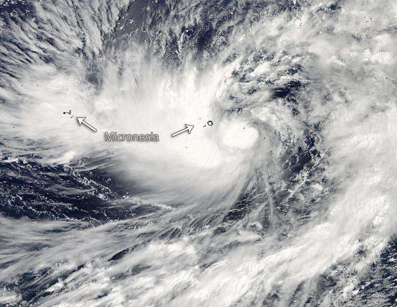 Tropical Storm Dolphin threatening Micronesia