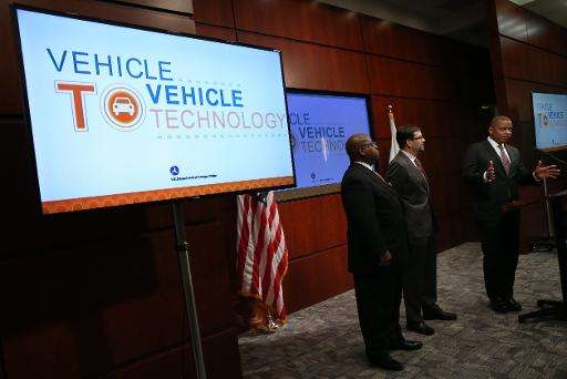 US Transportation Secretary Anthony Foxx (R) speaks during a news conference on automobile safety at the Department of Transport