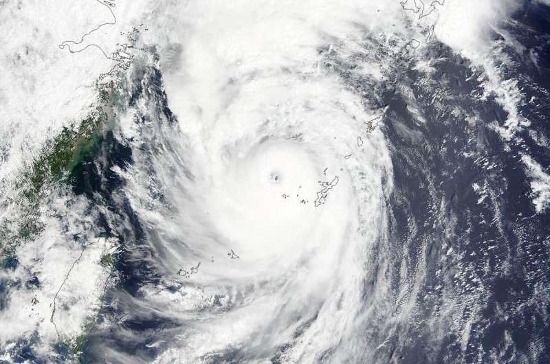 NASA sees Typhoon Goni moving through East China Sea