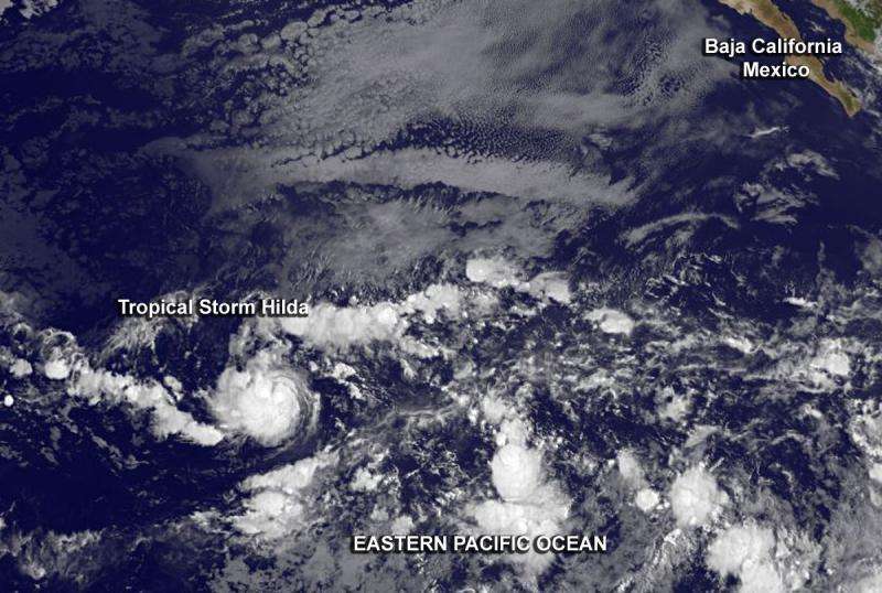 Satellite sees formation of Eastern Pacific's Tropical Storm Hilda