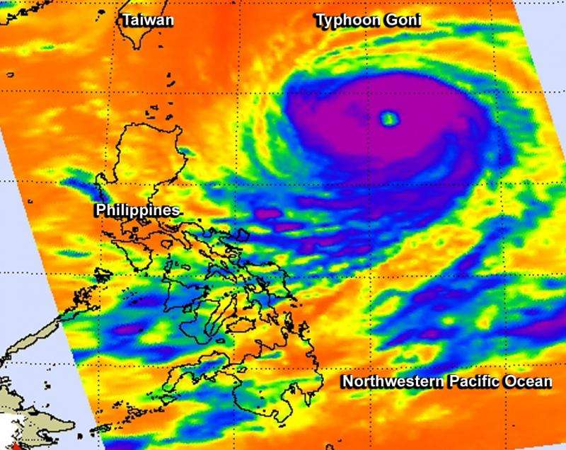 NASA's Aqua Satellite analyzes Typhoon Goni