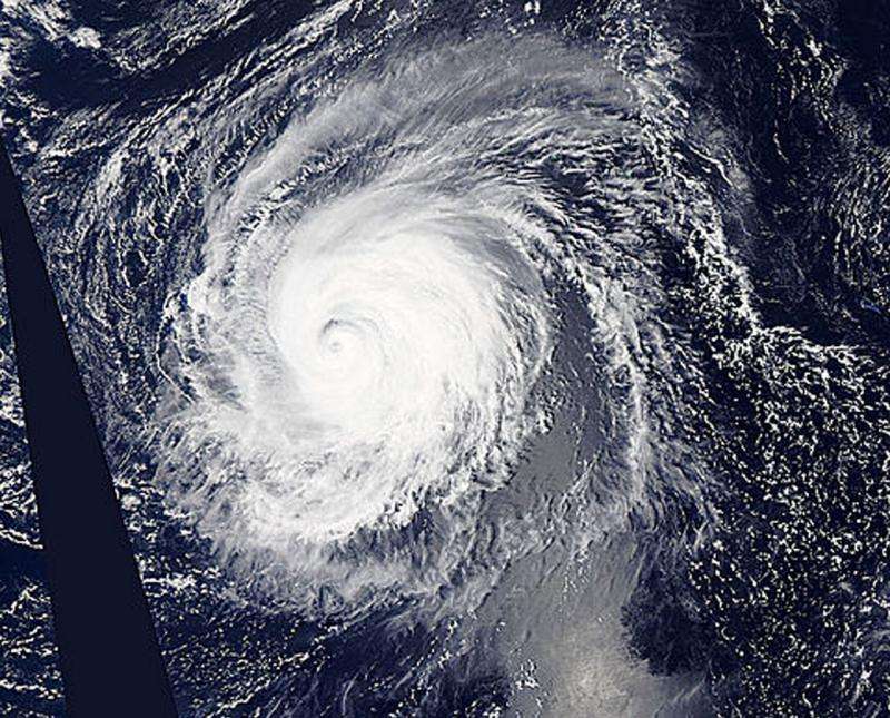 NASA's Aqua Satellite sees Typhoon Kilo headed west