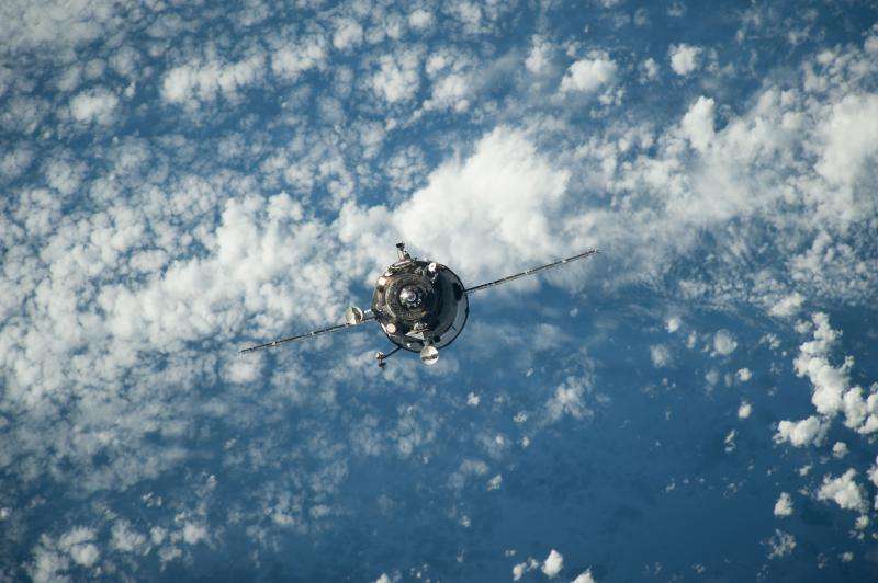 Space station refuelling craft is out of control and plunging to earth