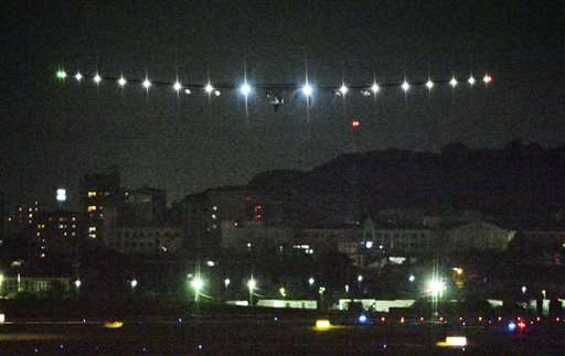 Solar Impulse plane lands in Japan to wait out bad weather