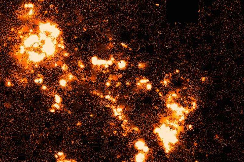 Celestial firework marks nearest galaxy collision