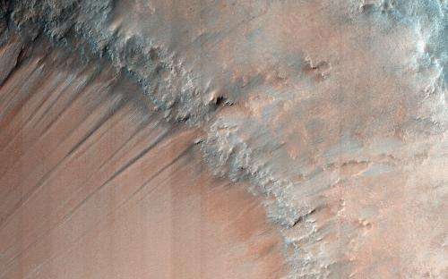 Could water have carved channels on Mars half A million years ago?