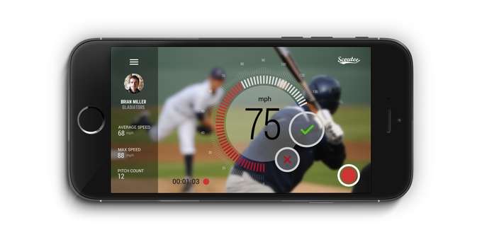 Doppler radar tech device for baseball measures pitching speed