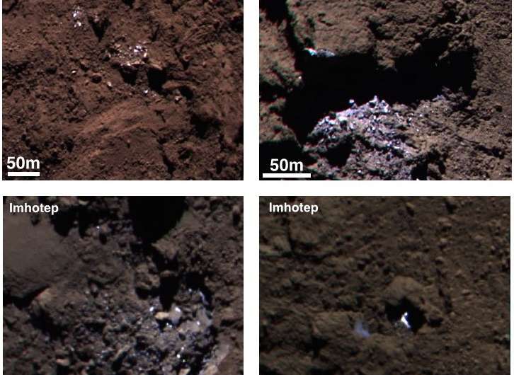 Exposed water ice detected on comet’s surface
