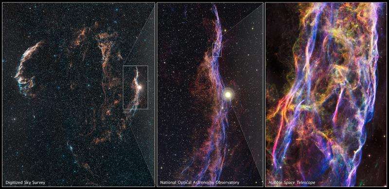 Hubble captures spectacular images of Veil Nebula