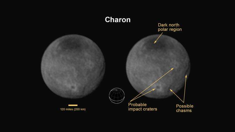 Mysterious mountain revealed in first close-up of Pluto’s moon Charon