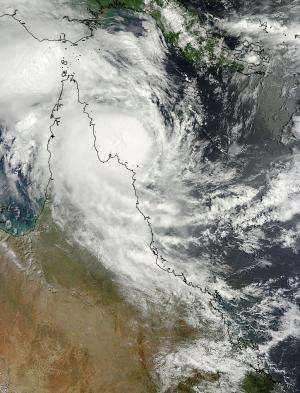 NASA measures Tropical Cyclone Nathan's winds near Queensland Coast
