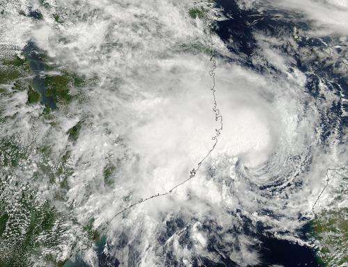 NASA sees Tropical Cyclone 15S meandering in Mozambique Channel