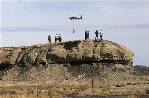 National Guard airlifts dino fossils out of wilderness