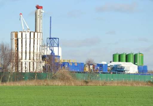 The site where energy company IGas has permission to carry out exploratory drilling for shale gas at Barton Moss in Manchester, 