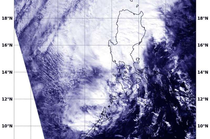 NASA's Aqua satellite sees Tropical Storm Melor affecting northern Philippines