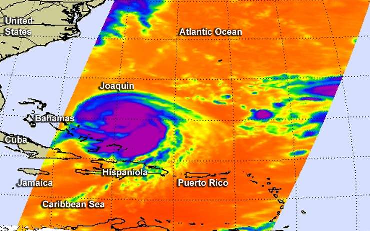 NASA satellites gather data on Hurricane Joaquin