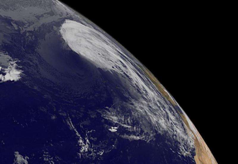 NASA satellite data shows Joaquin becoming a post-Tropical Cyclone
