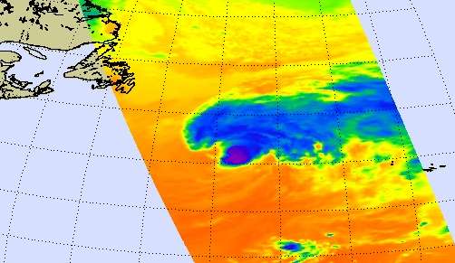 NASA satellite data shows Joaquin becoming a post-Tropical Cyclone