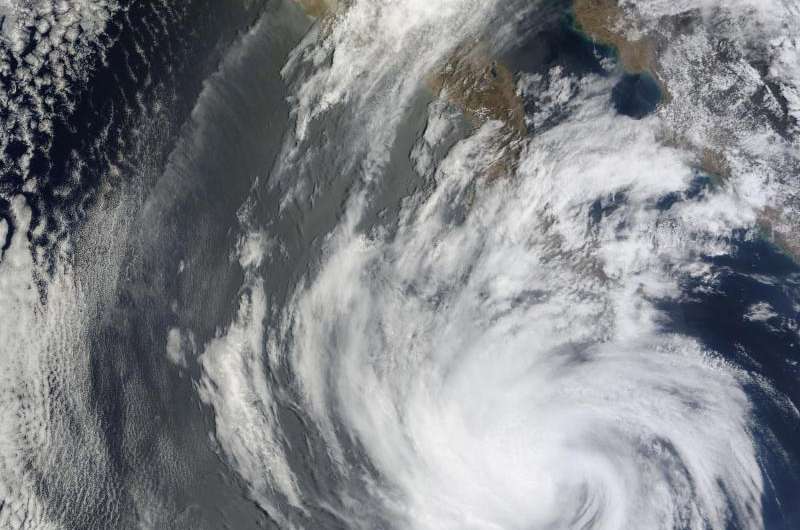 NASA sees tropical storm Blanca weaken