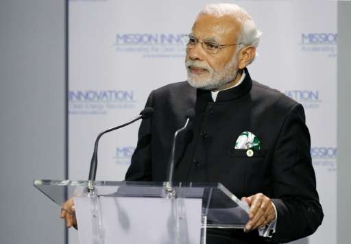 Indian Prime Minister Narendra Modi, speaking on the sidelines of a 195-nation United Nations climate summit in Paris, said the 