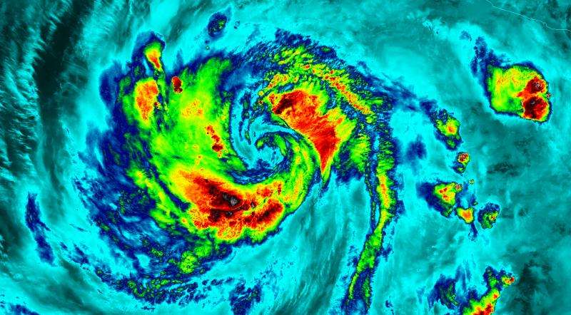 NASA-NOAA's Suomi NPP satellite gets colorful look at Hurricane Blanca