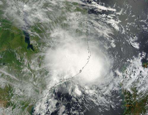 NASA sees Tropical Cyclone 15S meandering in Mozambique Channel