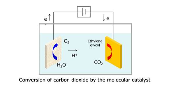 New molecular catalyst for artificial photosynthesis converts carbon dioxide directly into ethylene glycol