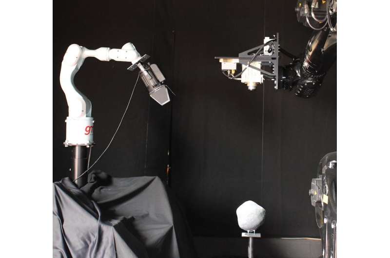 Robot arm simulates close approach of ESA’s asteroid mission