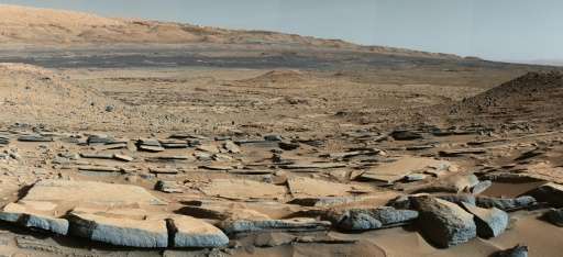 This NASA image obtained October 9, 2015 shows a view from the &quot;Kimberley&quot; formation on Mars taken by NASA's Curiosity