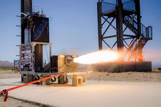 3-D printed rocket engine aims for flight record