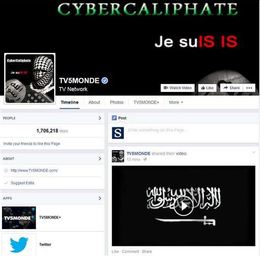 French network's broadcasts hacked by group claiming IS ties