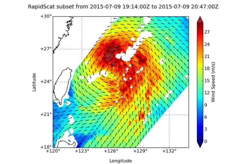 NASA looks at Typhoon Chan-Hom's strongest winds on approach to China