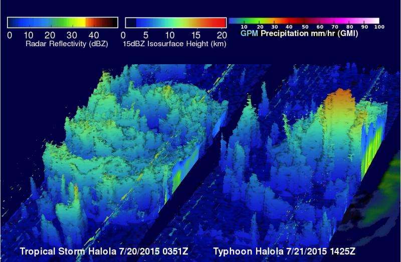 NASA looks inside Typhoon Halola