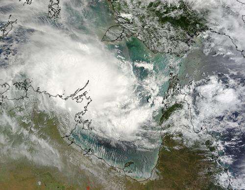 NASA satellites reveal Tropical Cyclone Lam strengthening