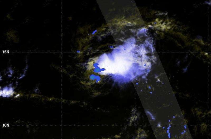 NASA's GPM sees Grace weaken to a depression