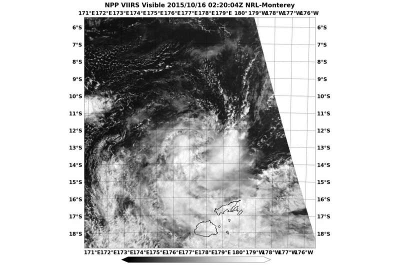 Suomi NPP satellite spots formation of second Southern Pacific tropical cyclone