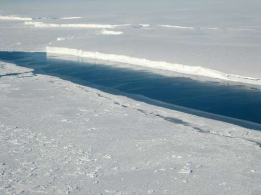 This photo provided by NASA on June 13, 2013 shows the ice front of Venable Ice Shelf, West Antarctica
