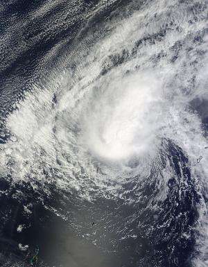 Tropical Cyclone Bavi moving through Philippine Sea