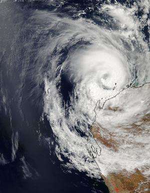 NASA sees Tropical Cyclone Olwyn nearing landfall in Australia