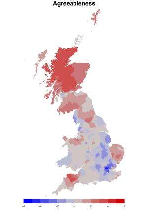 Personality test finds Britain's most extroverted, agreeable and emotionally stable regions