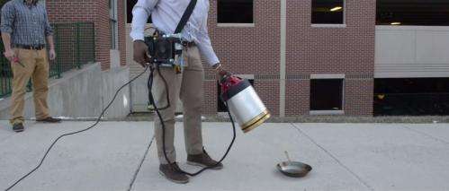 Engineering students use sound waves to put out fires