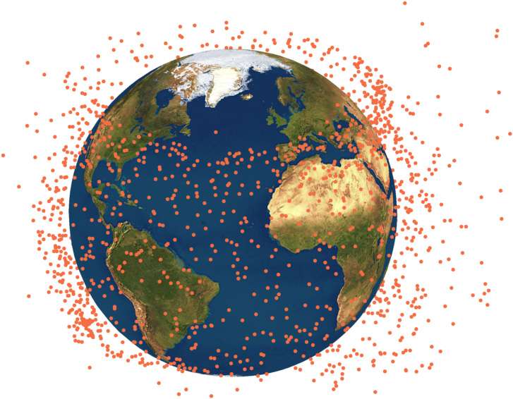 Space debris from satellite explosion increases collision risk for space craft