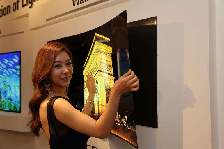 LG Display shows off a thin, wall-stuck panel of the future