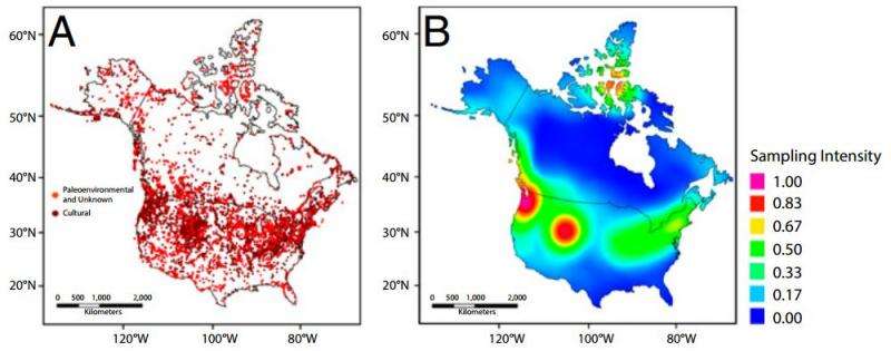 Data analysis yields striking maps of human expansion in North American Holocene