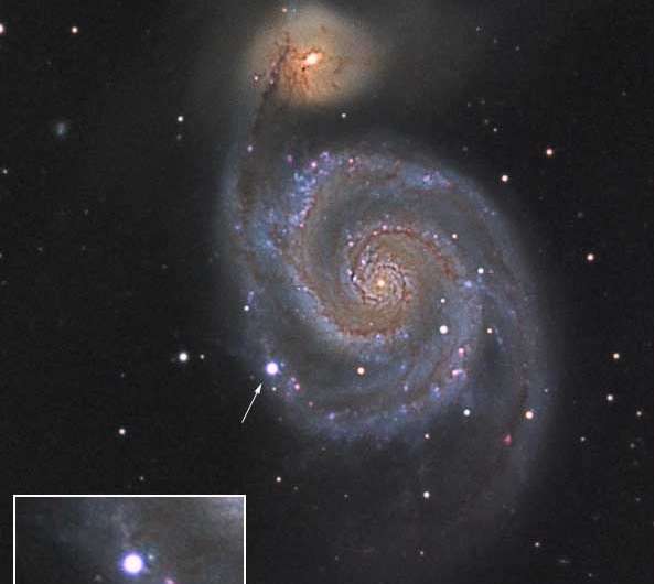 Imaging an expanding supernova shell