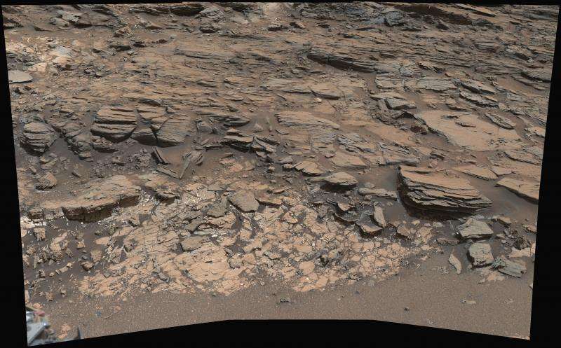 NASA's Curiosity Mars rover studies rock-layer contact zone