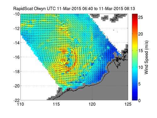 NASA sees Tropical Cyclone Olwyn nearing landfall in Australia